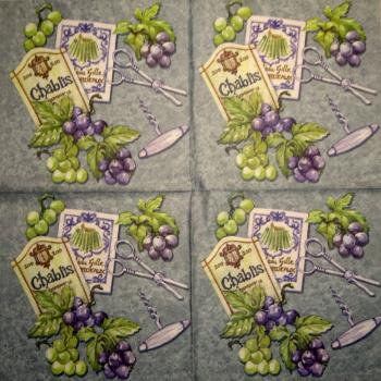 086 Grapes - 3-ply - 35x35 cm